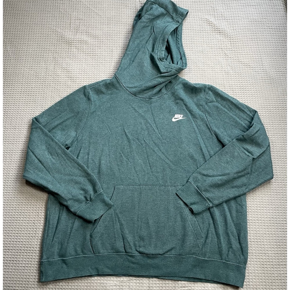 Nike Sportswear Funnel Neck Hoodie Sweatshirt XXL 2XL Womens Green Fleece